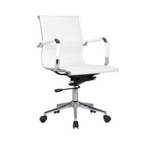 BF3301 Low Back Armchair White Pu 2