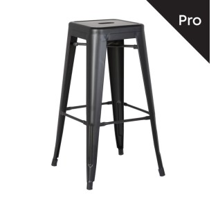 RELIX Σκαμπό Bar-Pro Στοιβαζόμενο / Μέταλλο Βαφή Μαύρο Matte