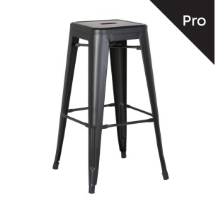 RELIX Σκαμπό Bar-Pro Στοιβαζόμενο / Μέταλλο Βαφή Μαύρο Matte