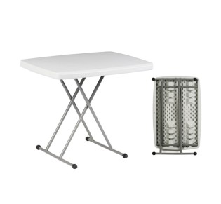 BLOW Hdpe Folding Adjustable Table 75x50cm White 2