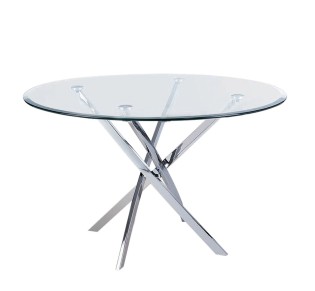 POSTO Table Ø120cm with Glass Top 10mm