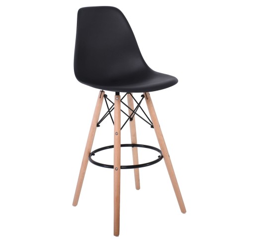 ART Wood Bar Stool PP Black