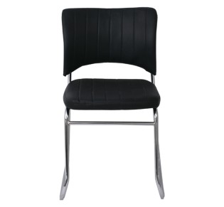 VENUS Chair / Chromed Frame - Black PU