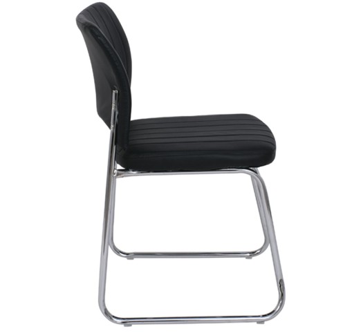 VENUS Chair / Chromed Frame - Black PU