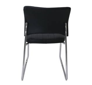 VENUS Chair / Chromed Frame - Black PU