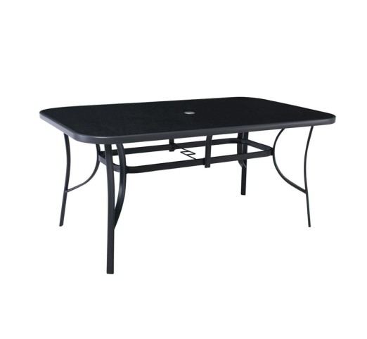 VERONA Table 160x96cm Steel Dark Grey/Silk Screen