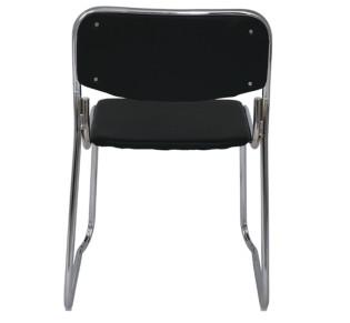 CAMPUS-W Chair/Chromed Frame/Black Pu