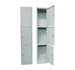 3-LOCKER Metal 38x45x185cm Grey