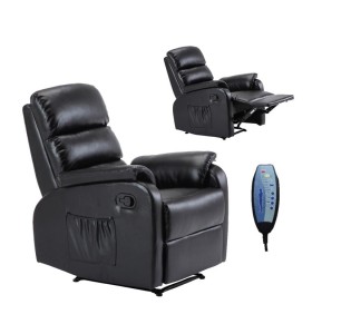 COMFORT Massage Armchair Relax Black Pu