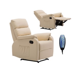 COMFORT Massage Armchair Relax Beige Pu 2