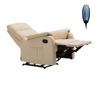 COMFORT Massage Armchair Relax Beige Pu