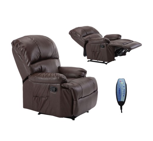SPACE Massage Armchair Brown Pu