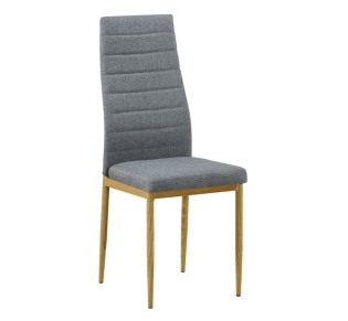 JETTA Chair Grey Fabric (Natural Wood Grain Metal)
