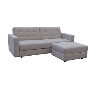 JACKSON Sofa - Bed & Storage Corner / Beige Fabric