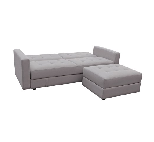 JACKSON Sofa - Bed & Storage Corner / Beige Fabric