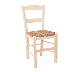SYROS Chair Unpainted with Rush Seat