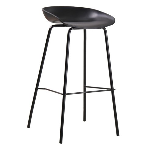 PENTOS Bar Stool Metal/PP Black