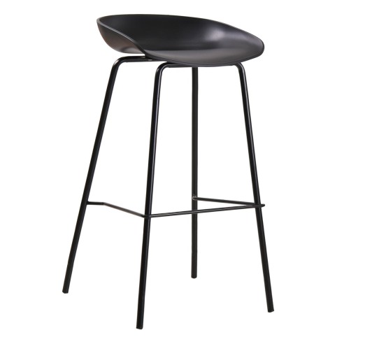 PENTOS Bar Stool Metal/PP Black