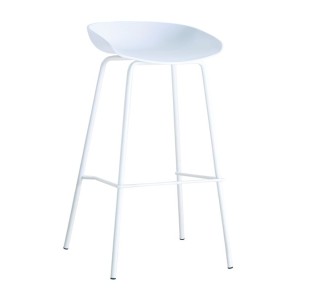 PENTOS Bar Stool Metal/PP White