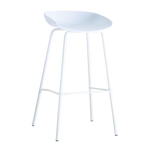 PENTOS Bar Stool Metal/PP White 2