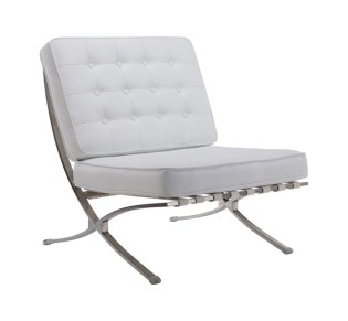 BARCELONA Type Chair White Pu