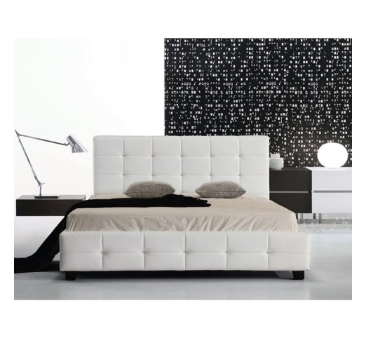 FIDEL Bed 150x200cm Pu White