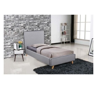 MORISSON Bed 90x190cm Light Grey Fabric