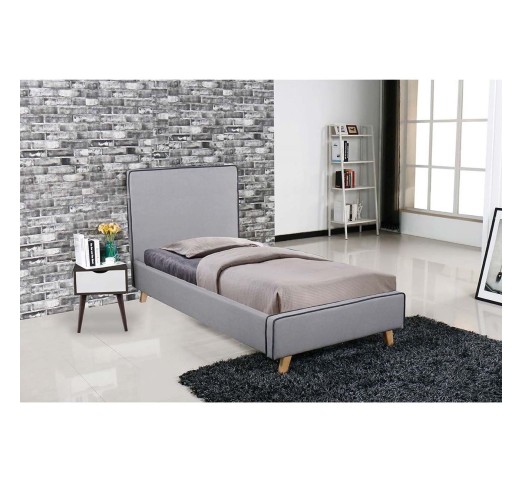MORISSON Bed 90x190cm Light Grey Fabric