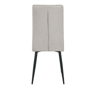 ΜΙΝΑ Chair Black Metal/Beige Fabric