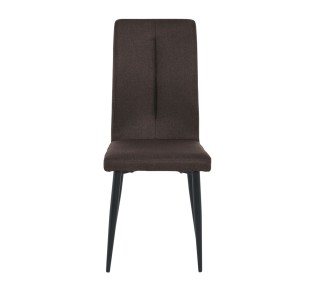 ΜΙΝΑ Chair Black Metal/Dark Brown Fabric