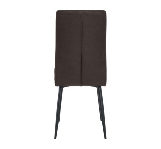 ΜΙΝΑ Chair Black Metal/Dark Brown Fabric