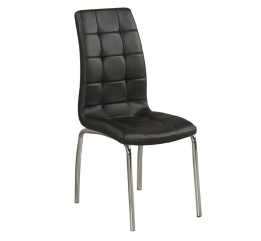 MELVA Chair / Metal Chrome - PU Black