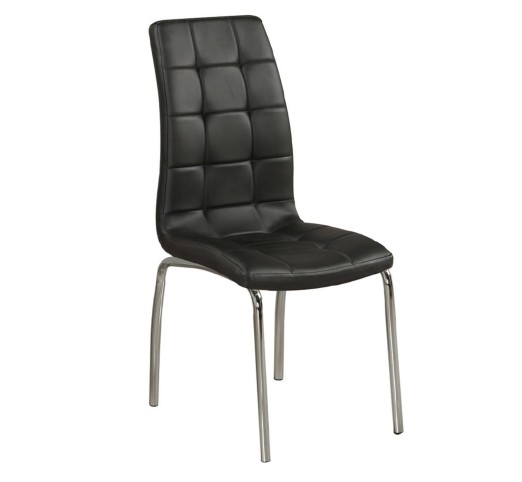 MELVA Chair / Metal Chrome - PU Black
