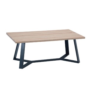 HANSON Coffee Table 110x60cm Natural (Black Paint)