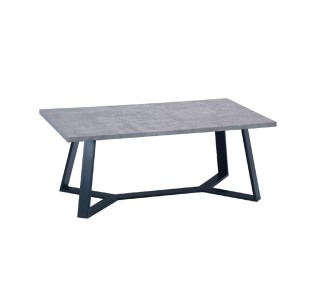 HANSON Coffee Table 110x60cm Cement (Black Paint)