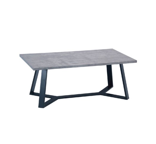 HANSON Coffee Table 110x60cm Cement (Black Paint)
