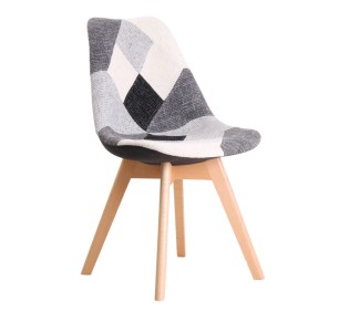 MARTIN PP Chair - Fabric Patchwork B&W 2