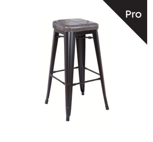 RELIX Bar Stool Steel Black Matte/Pu D.Grey