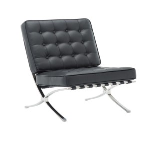 BARCELONA Type Chair Black Pu