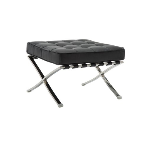BARCELONA Type Ottoman Black Pu