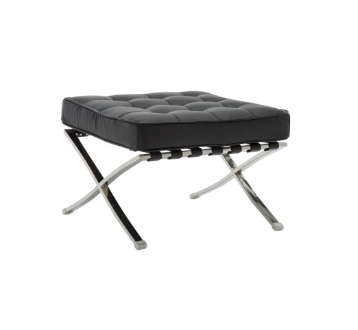 BARCELONA Type Ottoman Black Pu