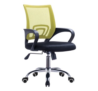 BF2101-F (with relax) Office Chair Chrome/Light Green-Black Mesh (1pc) 2