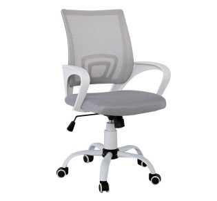 BF2101-S (with relax) Office Chair White Steel Base/Grey Mesh 2