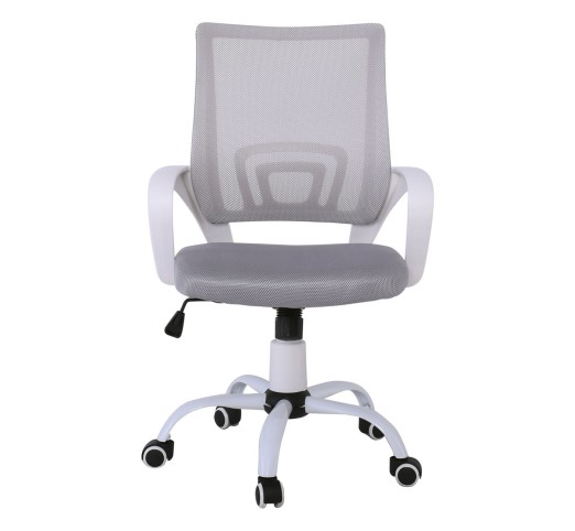 BF2101-S (with relax) Office Chair White Steel Base/Grey Mesh