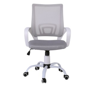 BF2101-S (with relax) Office Chair White Steel Base/Grey Mesh
