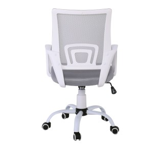 BF2101-S (with relax) Office Chair White Steel Base/Grey Mesh