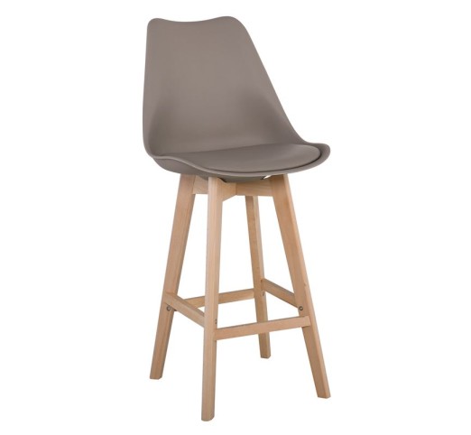 MARTIN Bar Stool PP Sand Beige (assembled cushion)