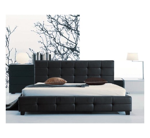 FIDEL Bed 150x200cm Pu Black
