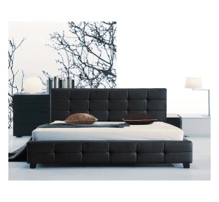 FIDEL Bed 150x200cm Pu Black