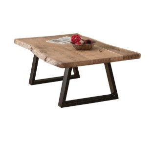 LIZARD Slim Coffee Table 115x65 Acacia Natural Finish (Black Paint) 2